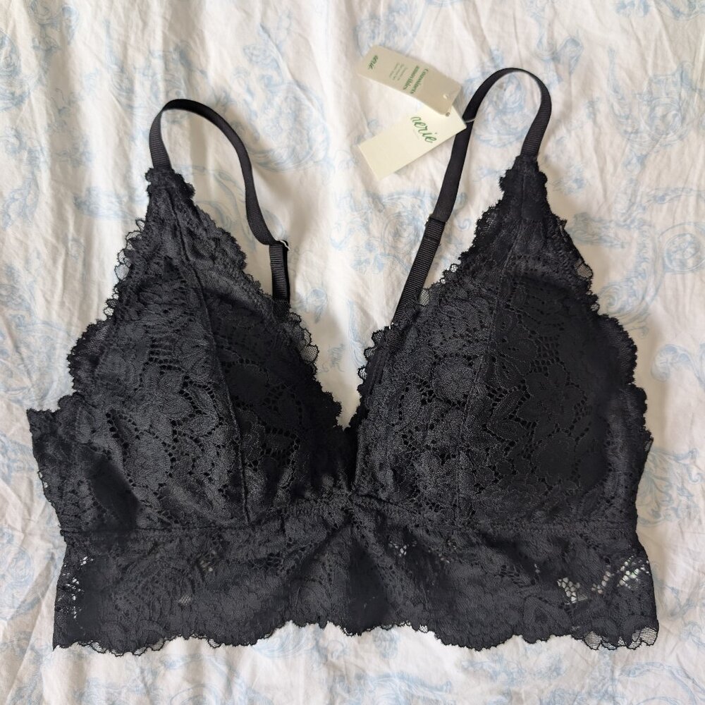 aerie Black Lace Bralette